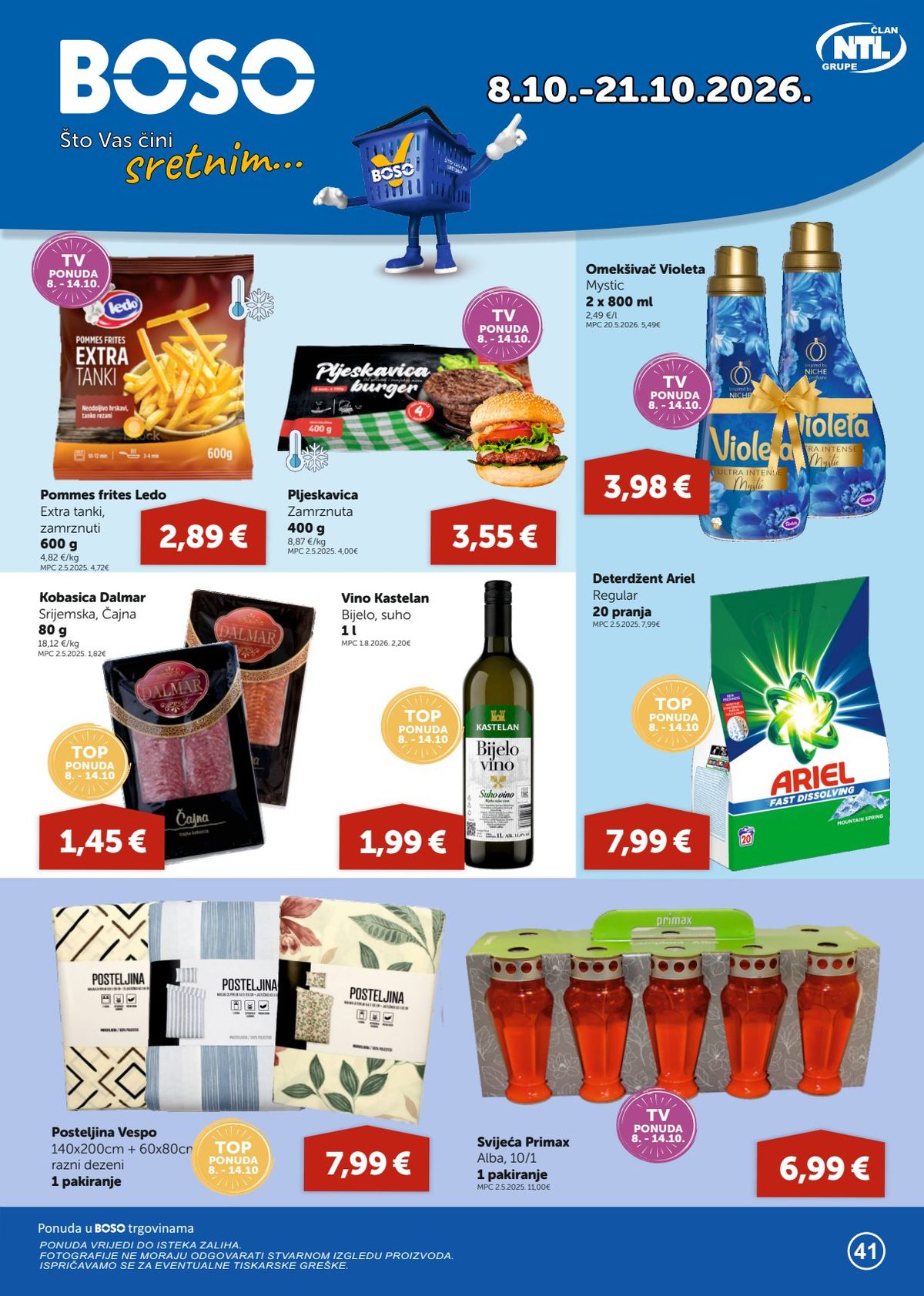 Naslovnica Boso katalog do 21.10., 121 proizvoda u akciji, vrijedi 08. 10. 2026. – 21. 10. 2026.