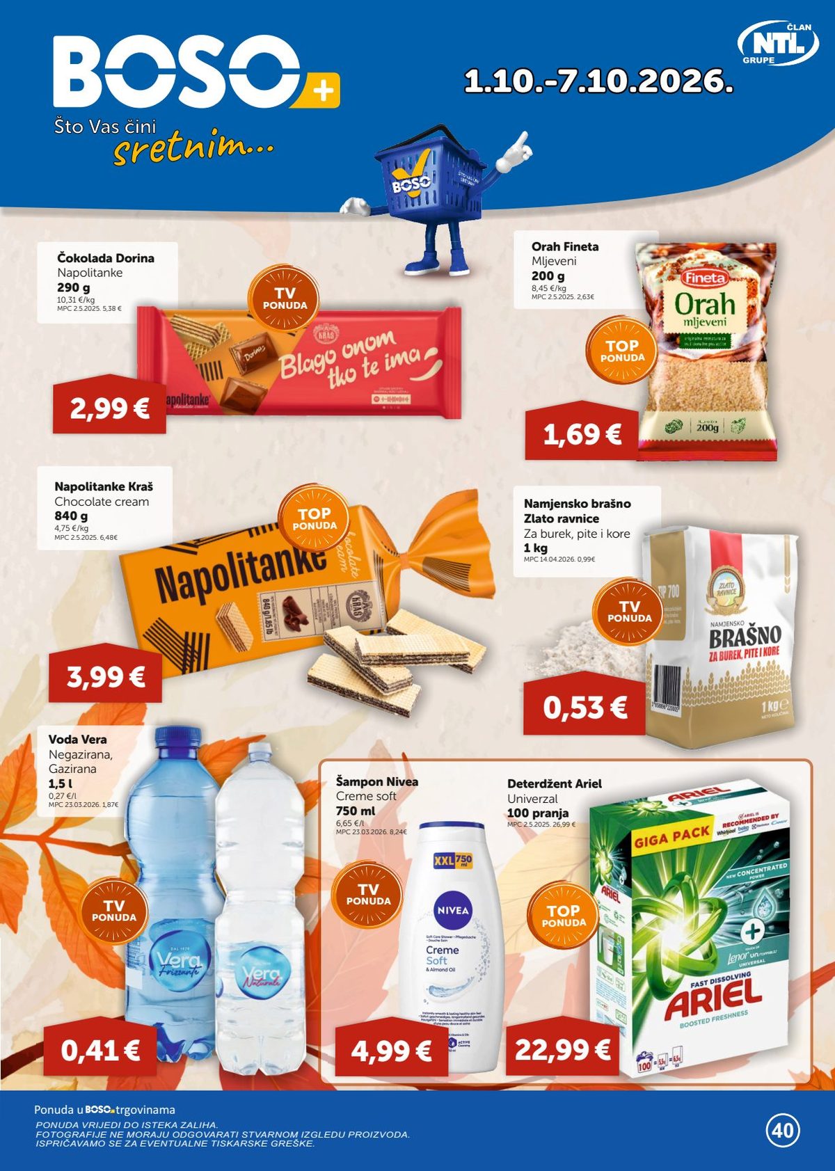 Naslovnica Boso katalog do 7.10., 135 proizvoda u akciji, vrijedi 01. 10. 2026. – 07. 10. 2026.