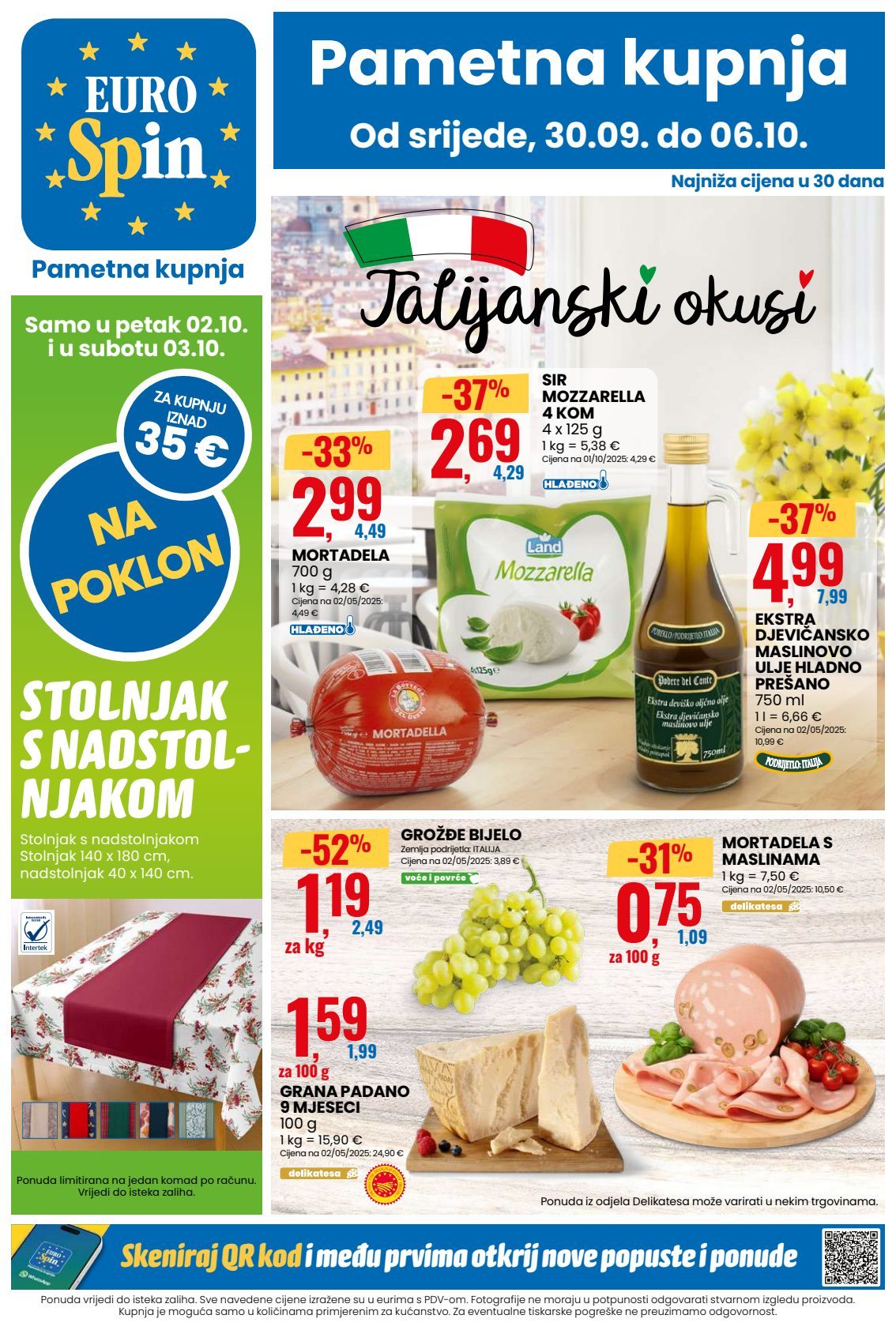 Naslovnica Eurospin katalog do 6.10., 13 proizvoda u akciji, vrijedi 30. 09. 2026. – 06. 10. 2026.