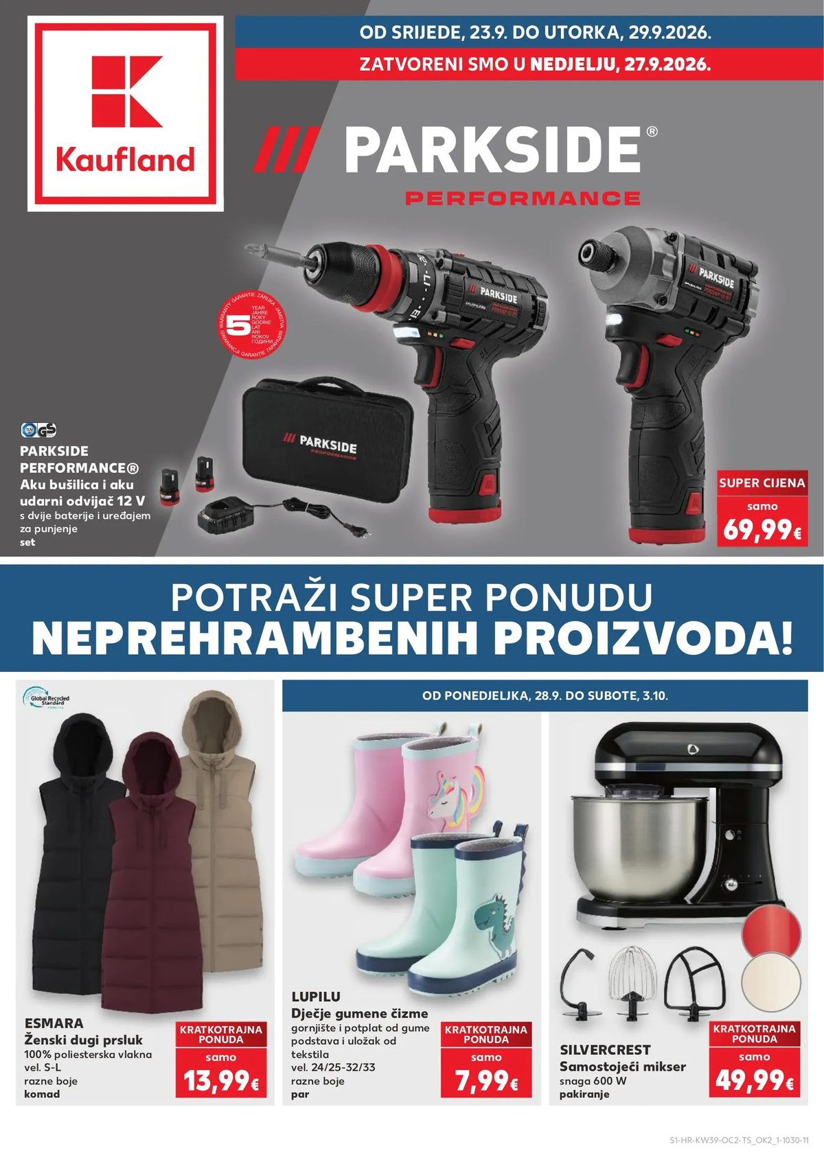 Naslovnica Kaufland katalog (3) do 29.9., 139 proizvoda u akciji, vrijedi 20. 09. 2026. – 29. 09. 2026.