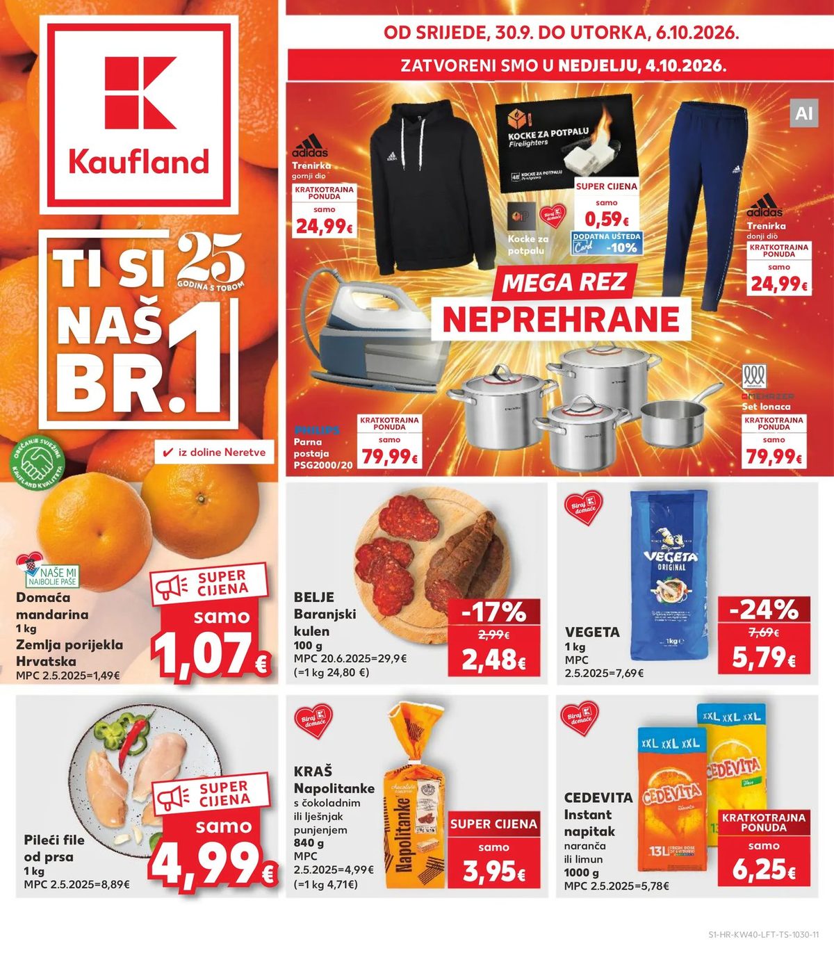Naslovnica Kaufland katalog (1) do 6.10., 341 proizvoda u akciji, vrijedi 27. 09. 2026. – 06. 10. 2026.