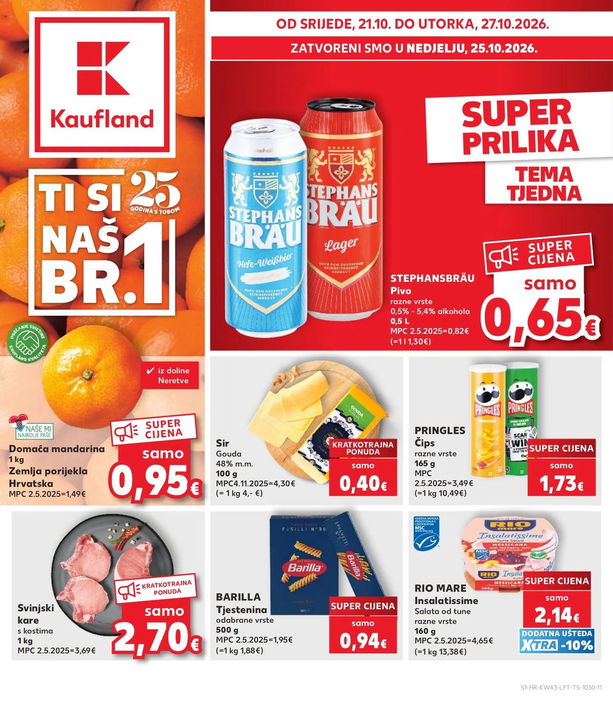 Naslovnica Kaufland katalog (1) do 27.10., 240 proizvoda u akciji, vrijedi 18. 10. 2026. – 27. 10. 2026.