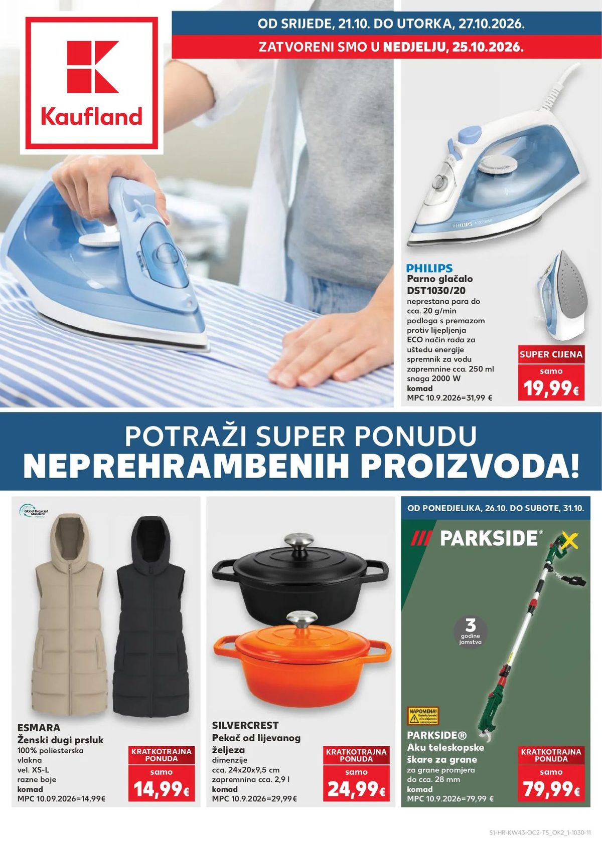 Naslovnica Kaufland katalog (3) do 27.10., 139 proizvoda u akciji, vrijedi 18. 10. 2026. – 27. 10. 2026.