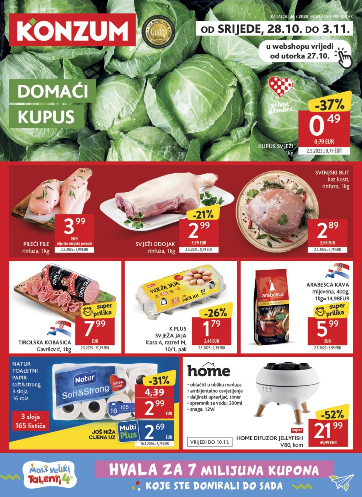 Naslovnica: Konzum katalog 28.10.2026. – 03.11.2026.