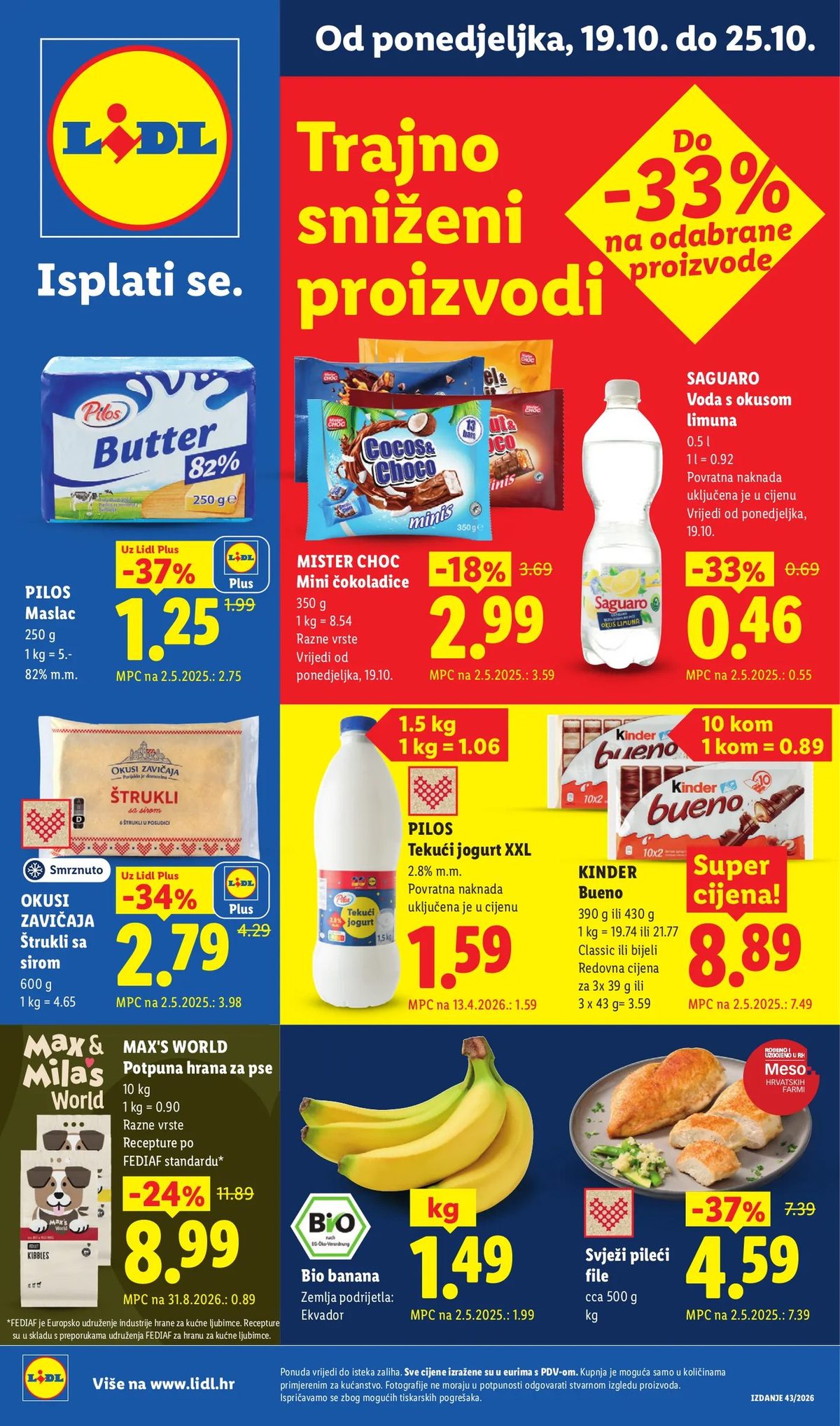 Naslovnica Lidl katalog Od ponedjeljka do 25.10., 307 proizvoda u akciji, vrijedi 15. 10. 2026. – 25. 10. 2026.
