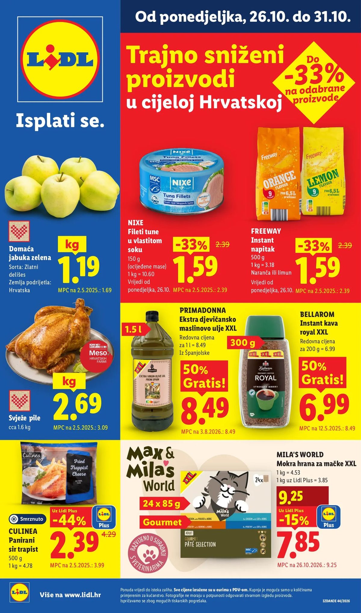 Naslovnica Lidl katalog Od ponedjeljka do 1.11., 24 proizvoda u akciji, vrijedi 22. 10. 2026. – 01. 11. 2026.