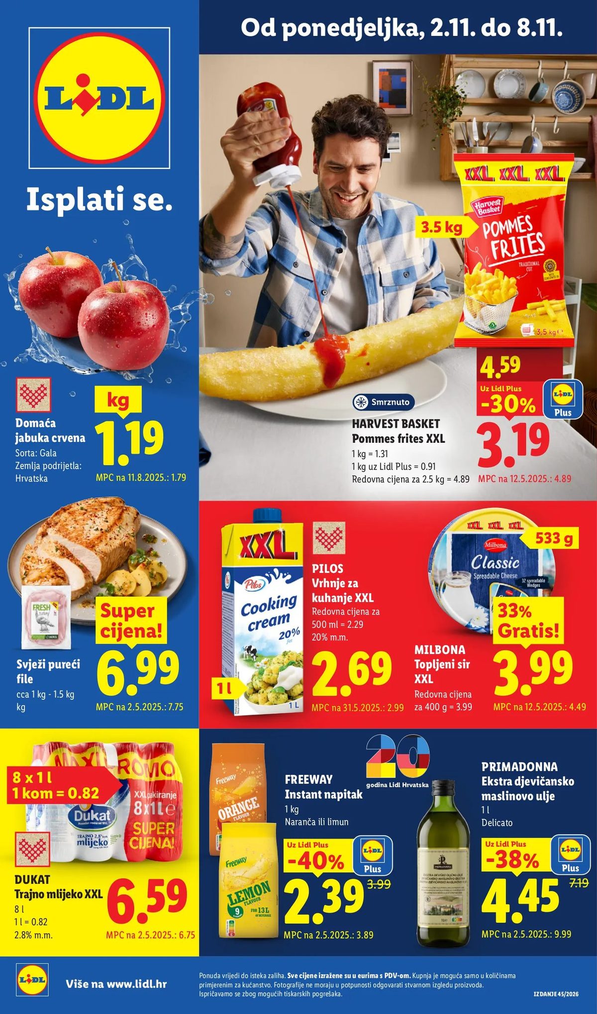 Naslovnica Lidl katalog Od ponedjeljka, (3) do 8.11., 359 proizvoda u akciji, vrijedi 29. 10. 2026. – 08. 11. 2026.