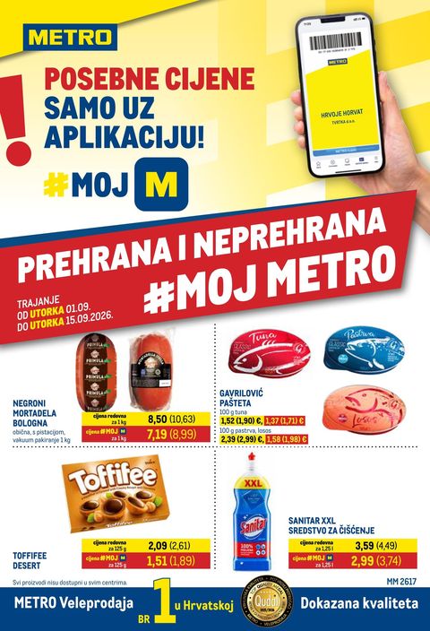Naslovnica: Metro Prehrana i neprehrana 01.09.2026. – 15.09.2026.