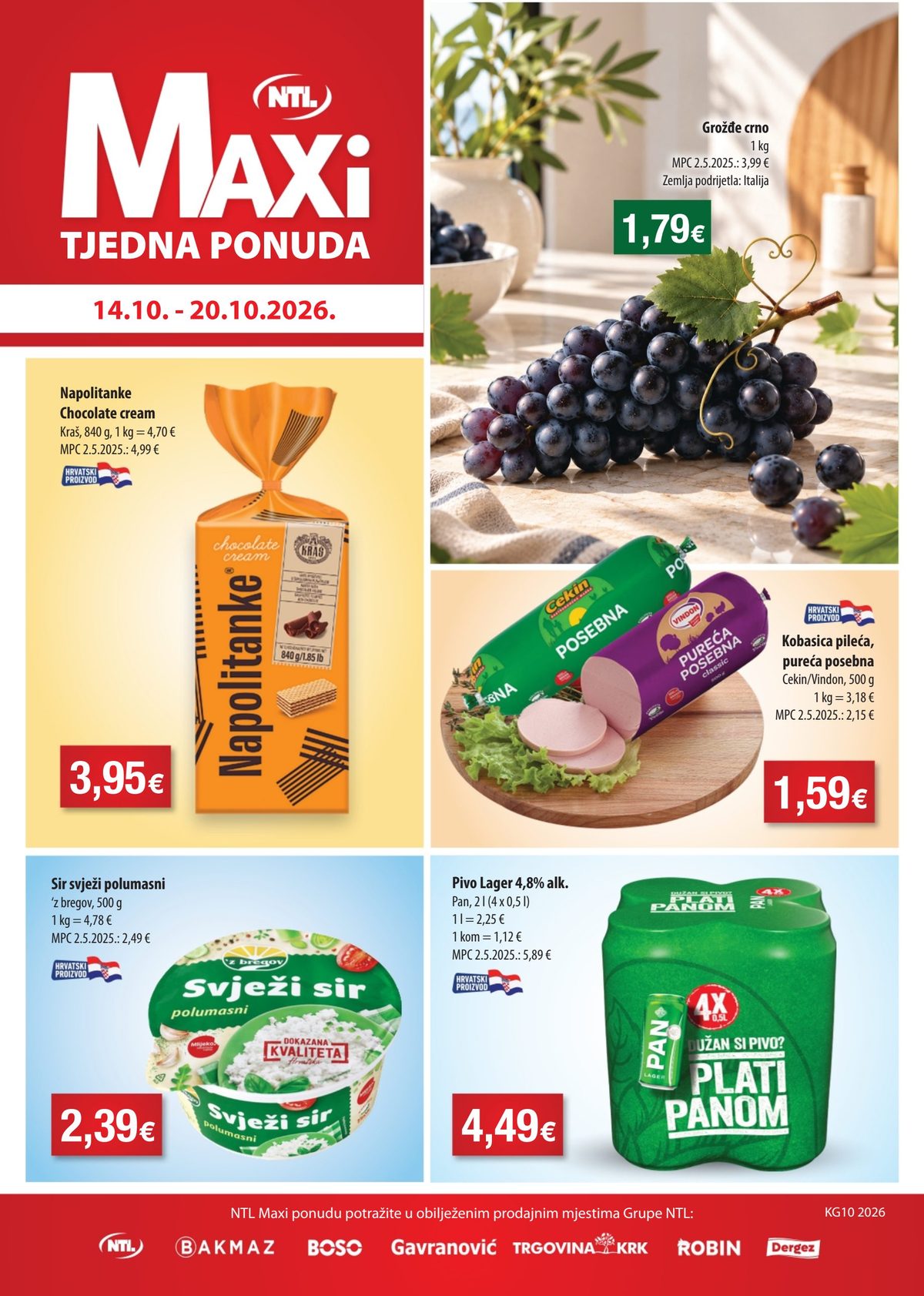 Naslovnica NTL letak Katalog do 20.10., 134 proizvoda u akciji, vrijedi 14. 10. 2026. – 20. 10. 2026.