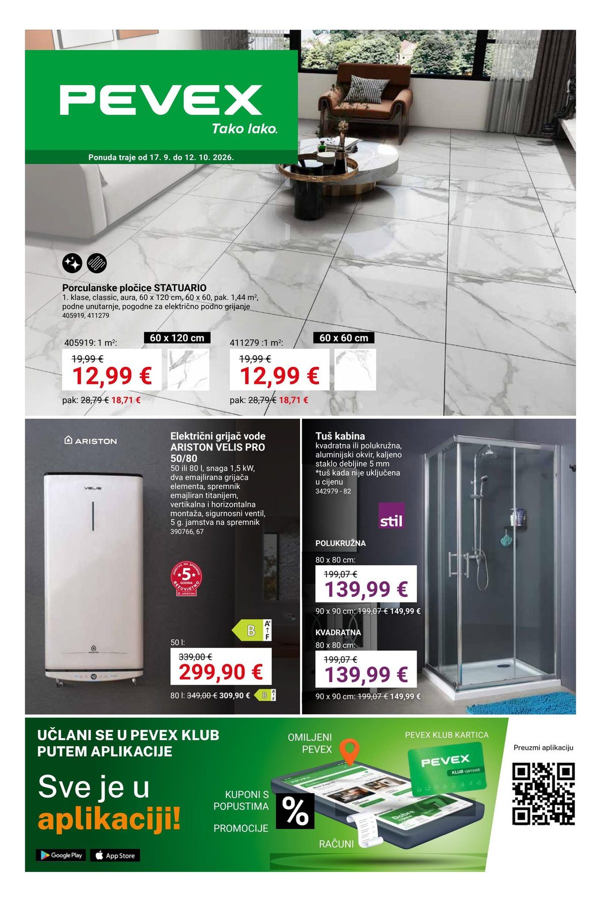 Naslovnica Pevex katalog do 12.10., 125 proizvoda u akciji, vrijedi 17. 09. 2026. – 12. 10. 2026.