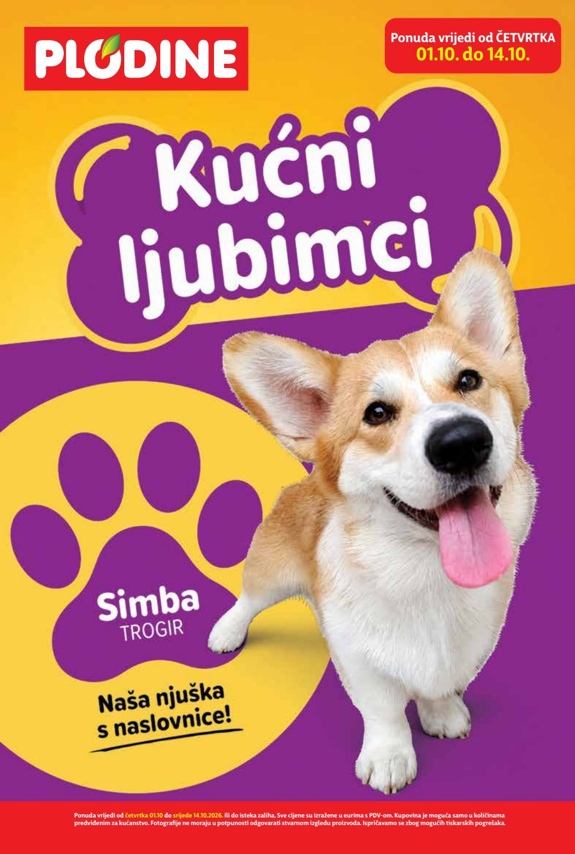 Naslovnica Plodine katalog kućni ljubimci ( do 14.10., 78 proizvoda u akciji, vrijedi 01. 10. 2026. – 14. 10. 2026.