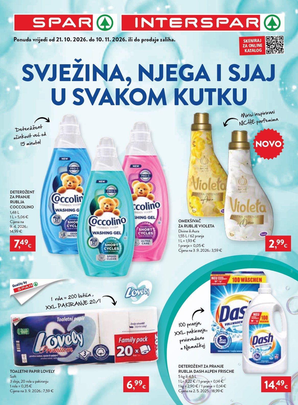 Naslovnica: SPAR katalog 21.10.2026. – 10.11.2026.