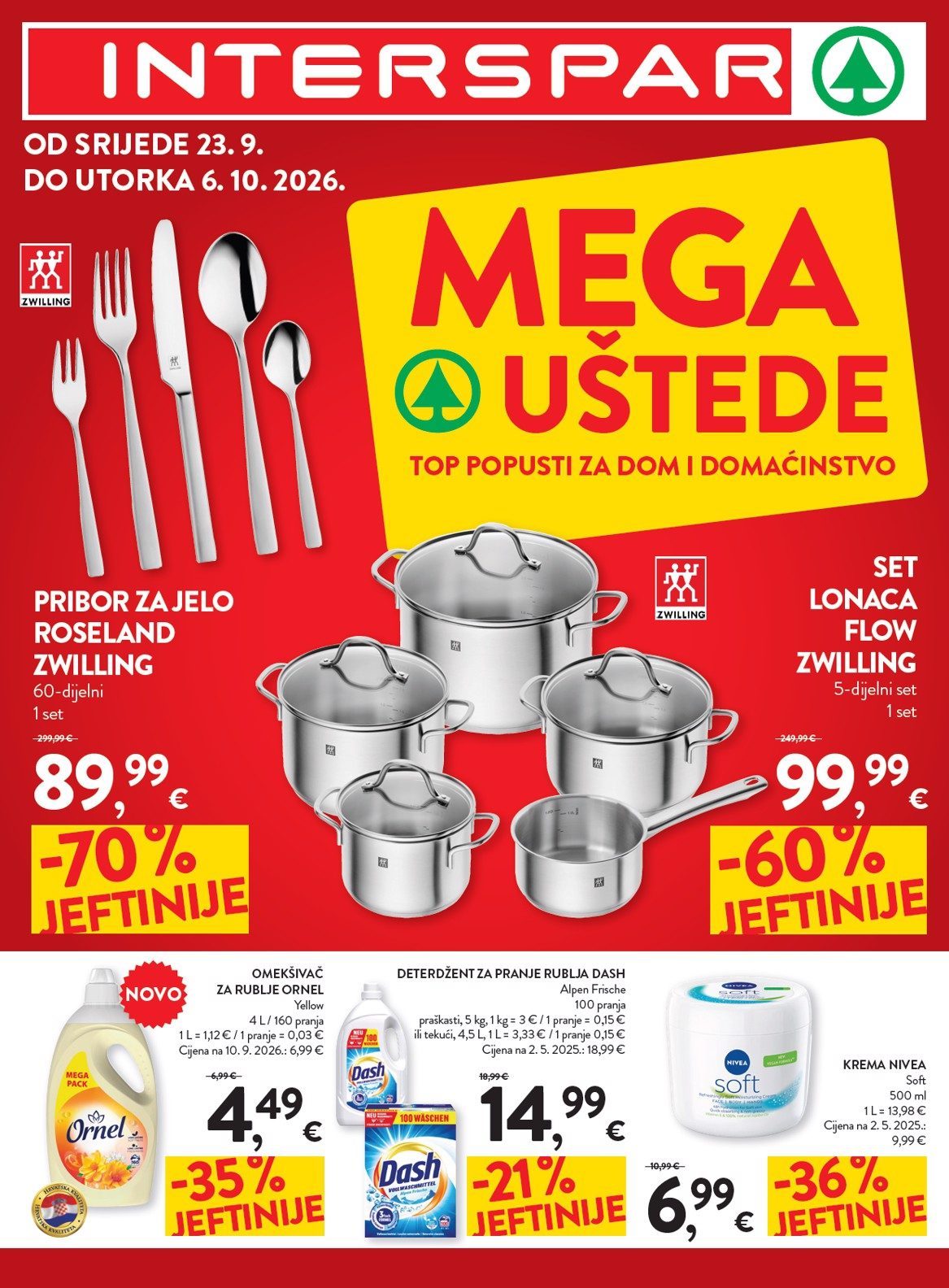 Naslovnica SPAR katalog do 6.10., 46 proizvoda u akciji, vrijedi 23. 09. 2026. – 06. 10. 2026.