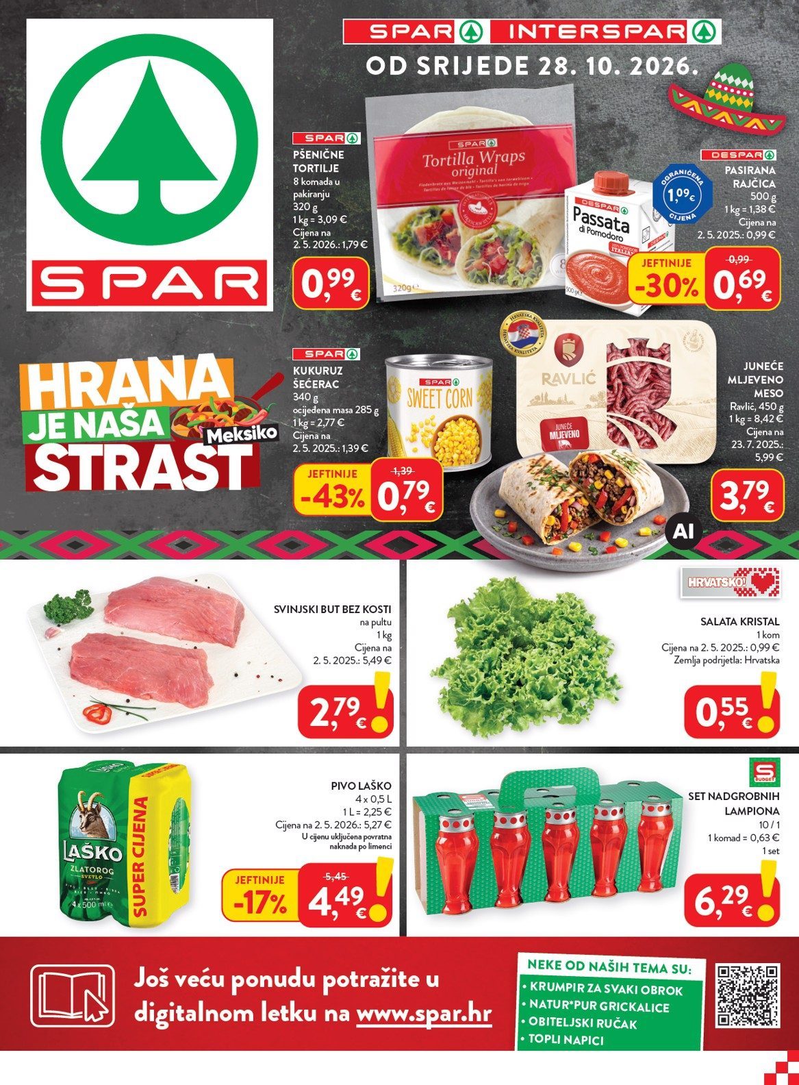 Naslovnica: SPAR letak 28.10.2026. – 04.11.2026.