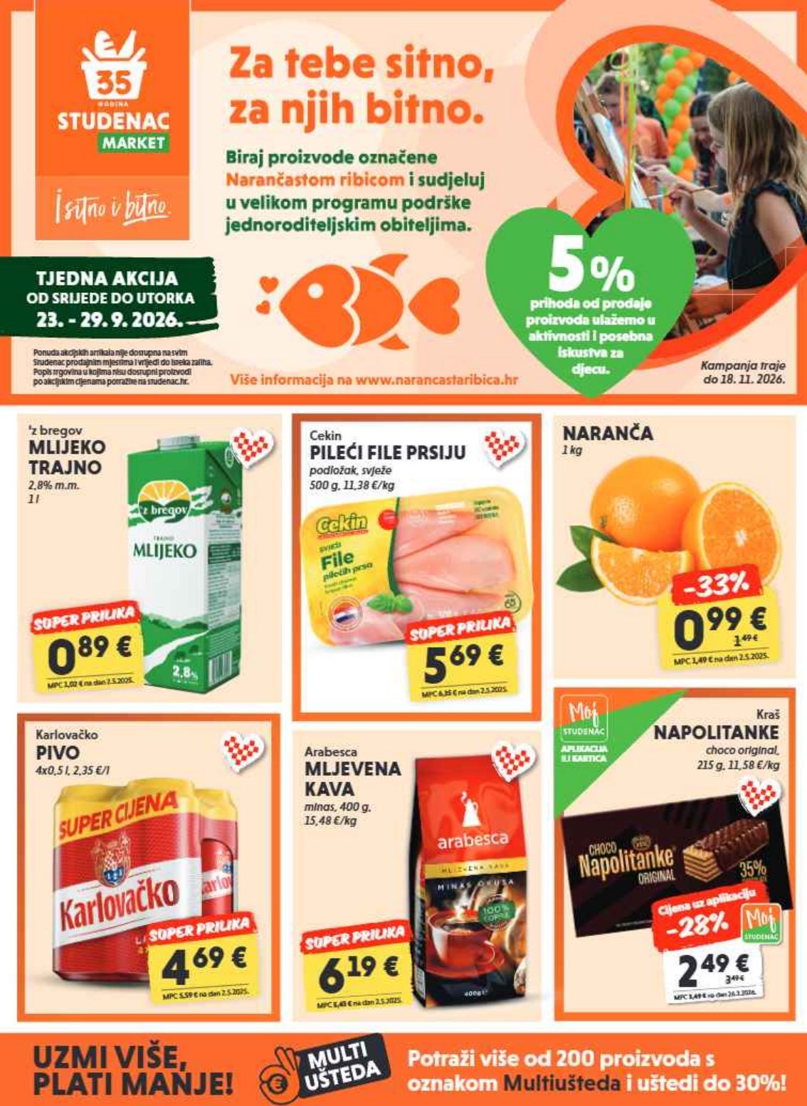 Naslovnica Studenac tjedni katalog do 29.9., 221 proizvoda u akciji, vrijedi 23. 09. 2026. – 29. 09. 2026.