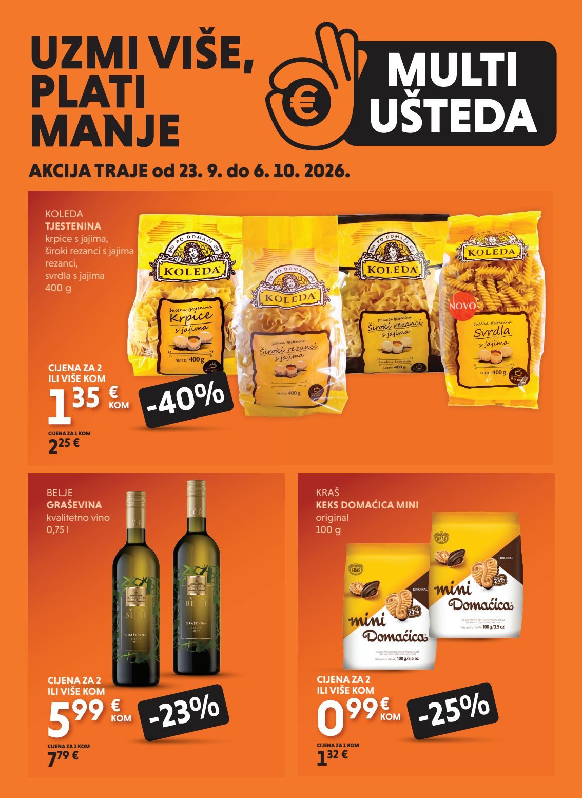 Naslovnica Studenac multiušteda do 6.10., 22 proizvoda u akciji, vrijedi 23. 09. 2026. – 06. 10. 2026.
