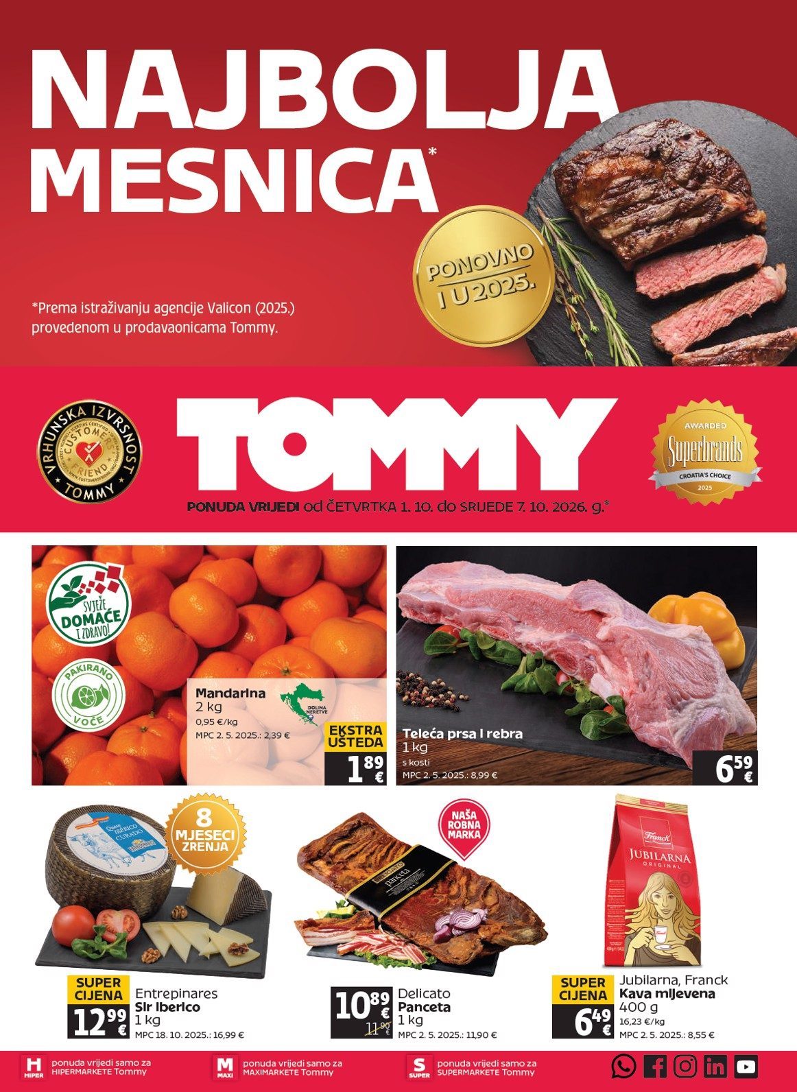 Naslovnica Tommy akcijski katalog do 7.10., 203 proizvoda u akciji, vrijedi 01. 10. 2026. – 07. 10. 2026.