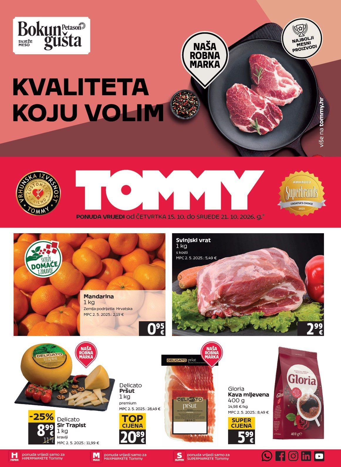 Naslovnica Tommy akcijski katalog do 21.10., 187 proizvoda u akciji, vrijedi 15. 10. 2026. – 21. 10. 2026.