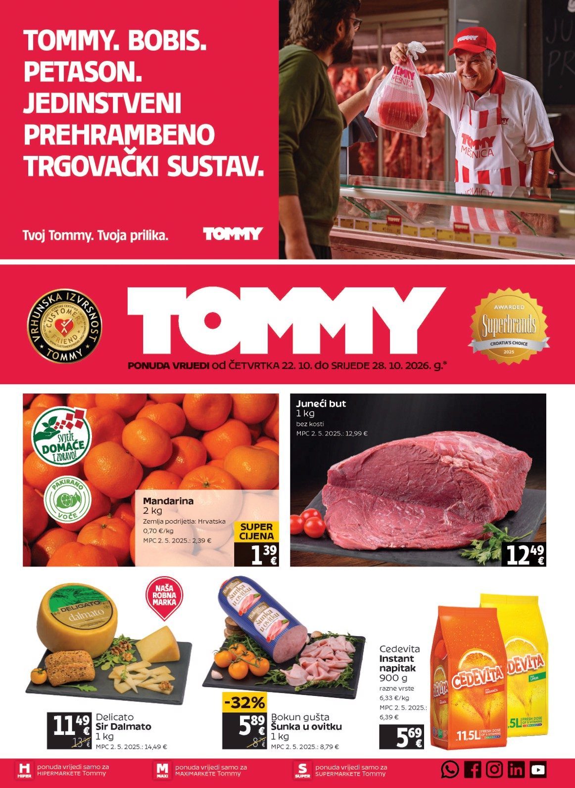 Naslovnica Tommy akcijski katalog do 28.10., 224 proizvoda u akciji, vrijedi 22. 10. 2026. – 28. 10. 2026.