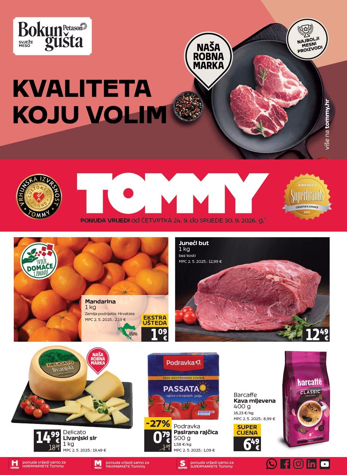Naslovnica Tommy akcijski katalog do 30.9., 223 proizvoda u akciji, vrijedi 24. 09. 2026. – 30. 09. 2026.