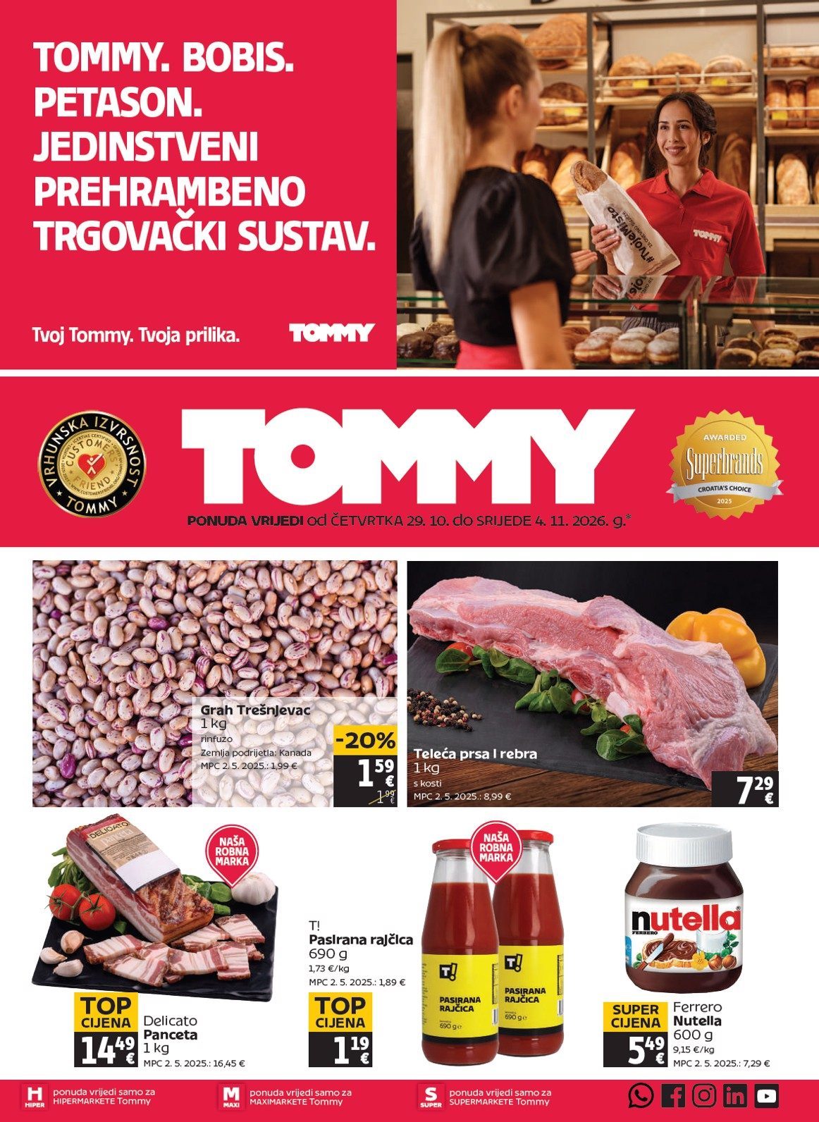 Naslovnica Tommy akcijski katalog do 4.11., 192 proizvoda u akciji, vrijedi 29. 10. 2026. – 04. 11. 2026.