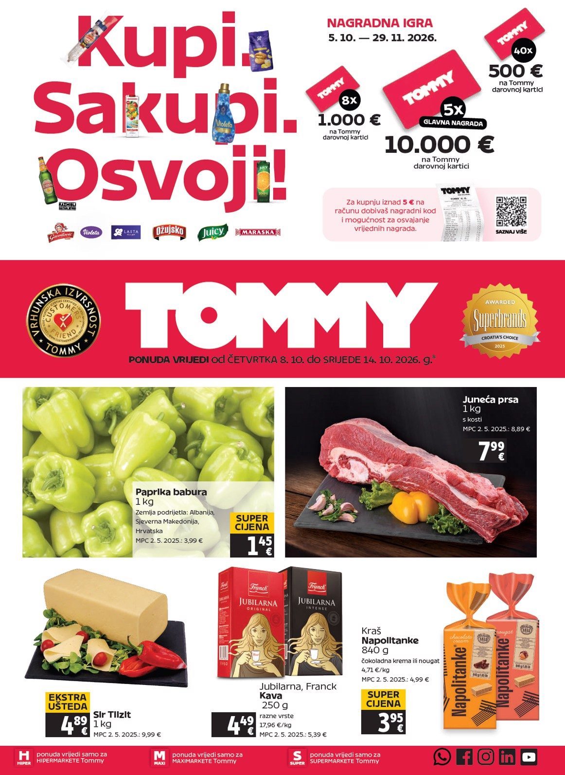 Naslovnica Tommy akcijski katalog do 14.10., 211 proizvoda u akciji, vrijedi 08. 10. 2026. – 14. 10. 2026.