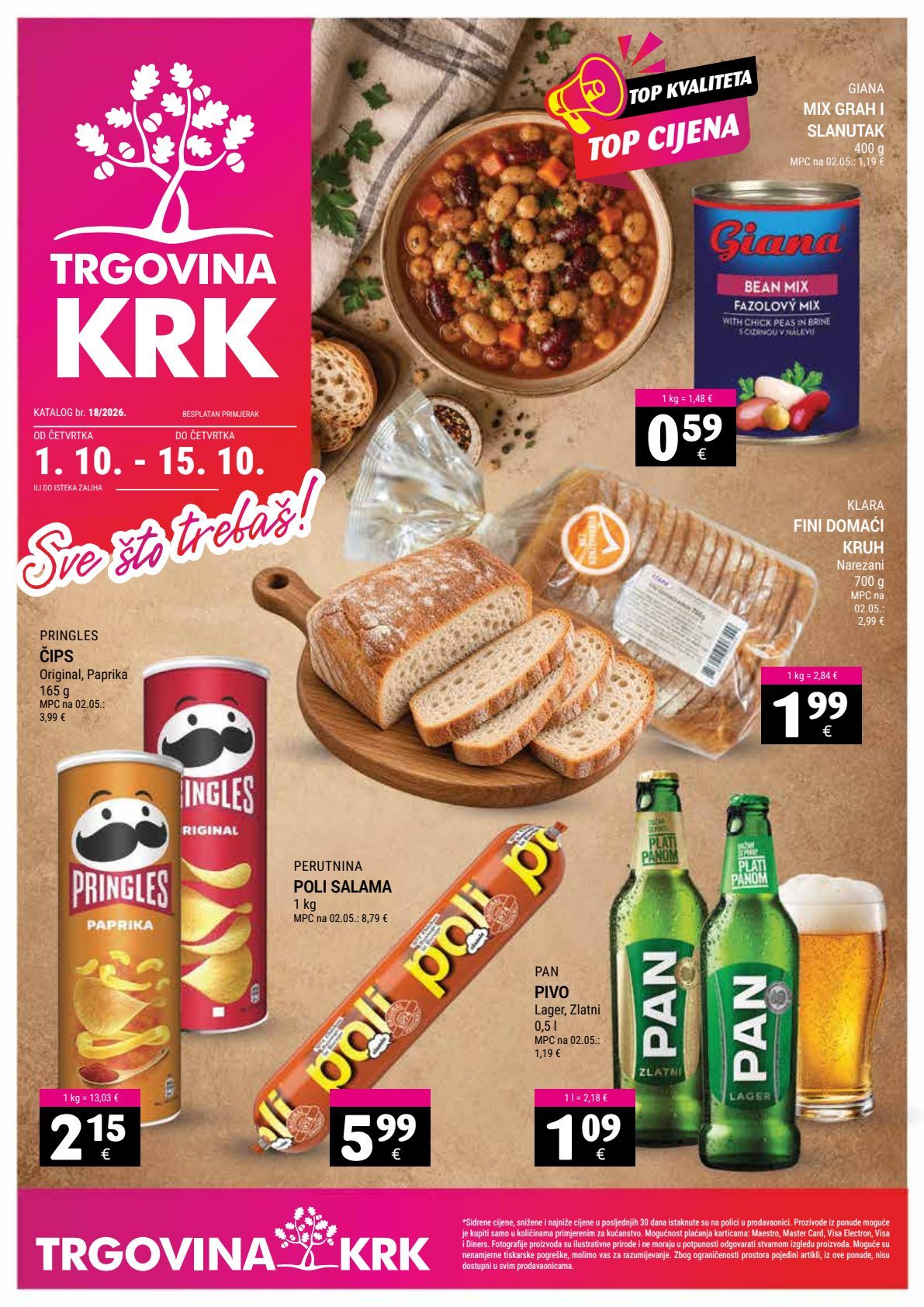 Naslovnica: Trgovina Krk 01.10.2026. – 15.10.2026.