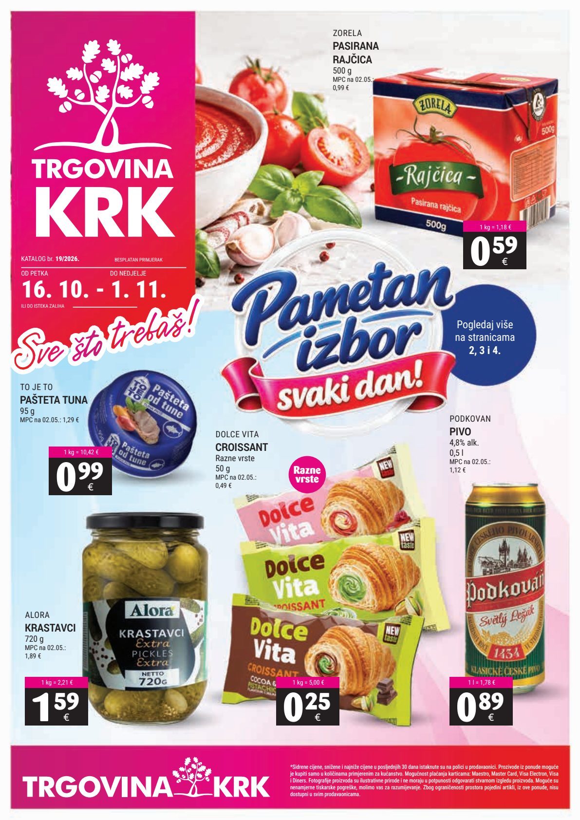 Naslovnica Trgovina Krk do 1.11., 126 proizvoda u akciji, vrijedi 16. 10. 2026. – 01. 11. 2026.